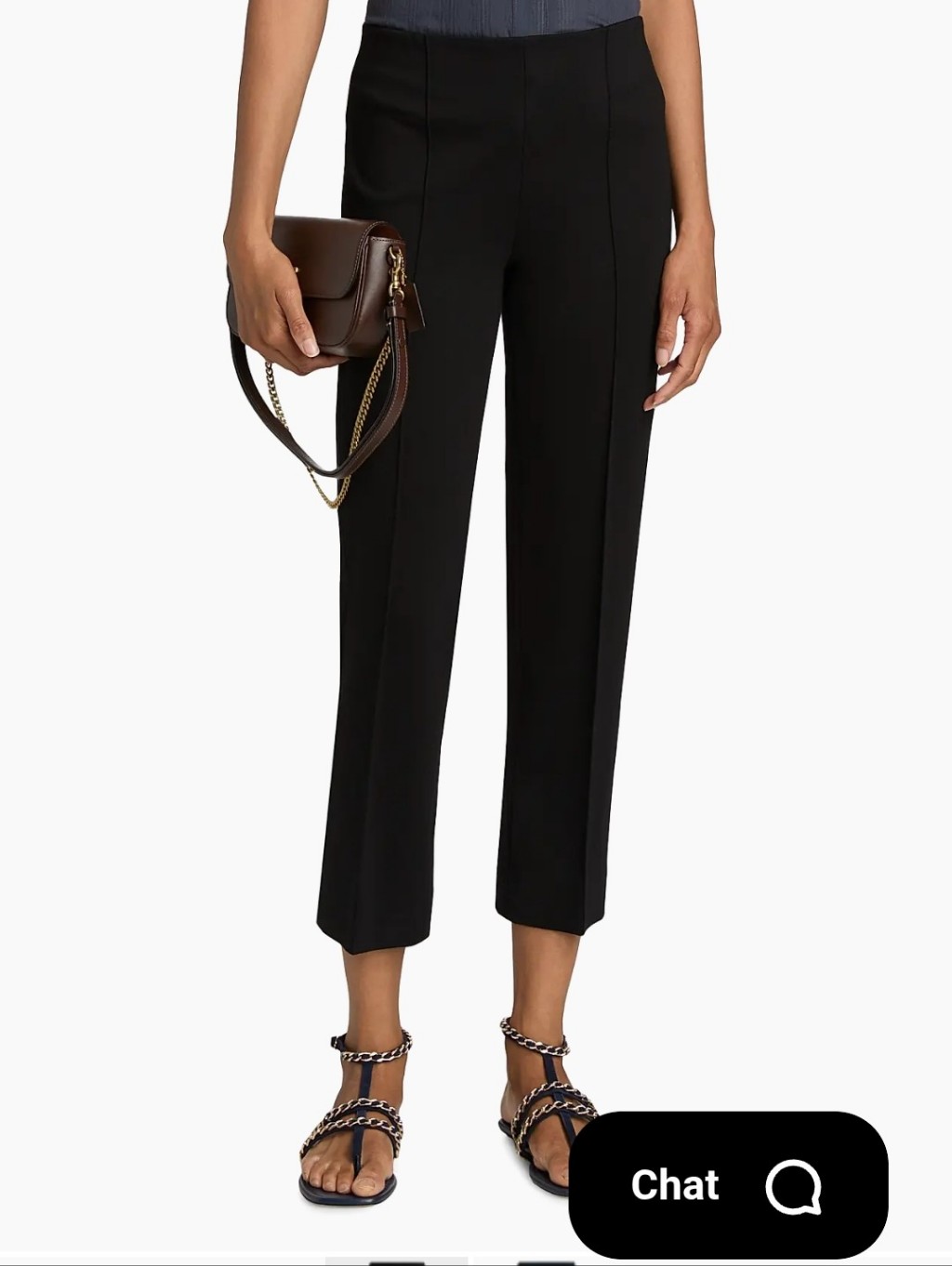 Rag & Bone Irina Cigarette Pants Cropped Black Size 4 Reg $278